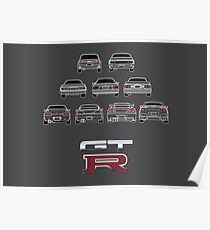 Nissan Skyline White Poster