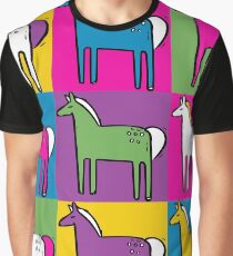 Ponys Grafik T-Shirt