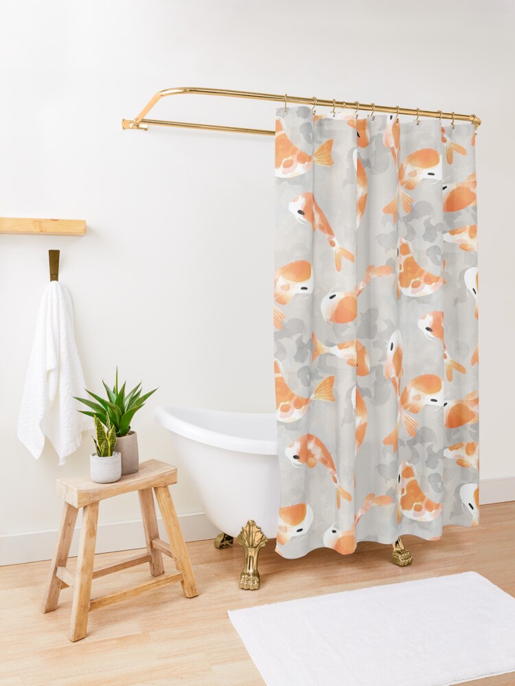 Alternate view of Japanese Koi Fish Shower Curtain