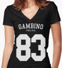Gambino Jersey Women's Fitted V-Neck T-Shirt