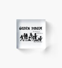 Golden Podium Silouettes Acrylic Block