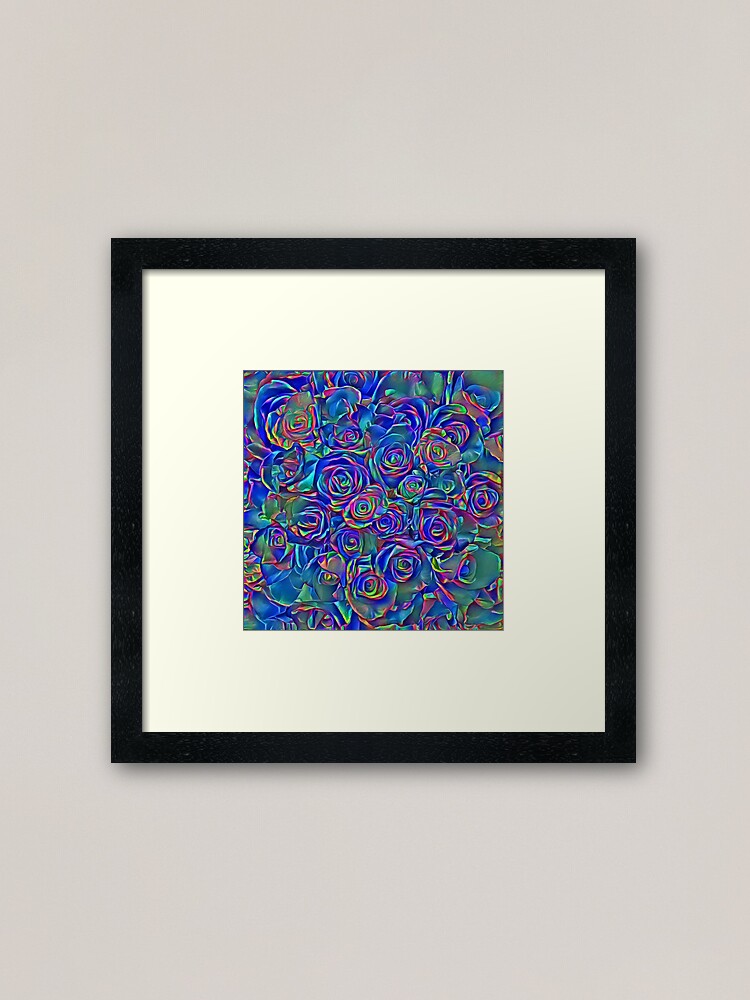 Alternate view of Roses of cosmic lights Framed Art Print