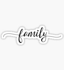 Family - Girly Typography Sticker