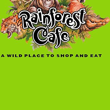 Vintage Rainforest Cafe Leopard Wildlife Graphic T-Shirt Black