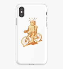 robot on fixie iPhone Case/Skin