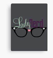 Proud LadyNerd (Black Glasses) Canvas Print