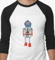 Retro Tin Robot No. 3 Men's Baseball ¾ T-Shirt