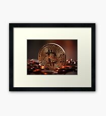 Bitcoin Digital Money Cash Global Currency Framed Print