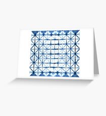 Barbed Wire in Indigo Greeting Card