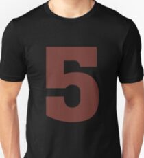 Big Maroon Number 5 Five Unisex T-Shirt