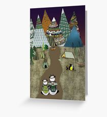 Camping is the answer Greeting Card