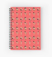 Art Model Pizza Censorship Pink (pattern) Spiral Notebook