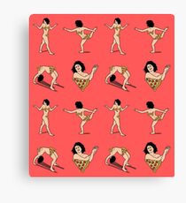 Broad City Art Model Pizza Censorship Pink (pattern) Canvas Print