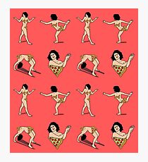 Broad City Art Model Pizza Censorship Pink (pattern) Photographic Print