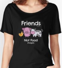 Camiseta ancha Camiseta Friends Not Food para Veganos y Vegetarianos