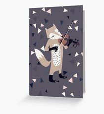 FOXY VIOLINIST Grußkarte