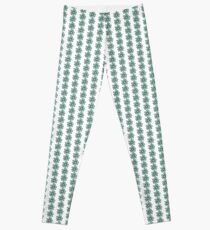 Green Flower Leggings