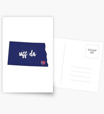 UFF DA North Dakota w/Norwegian Flag Heart (Norway) Postcards