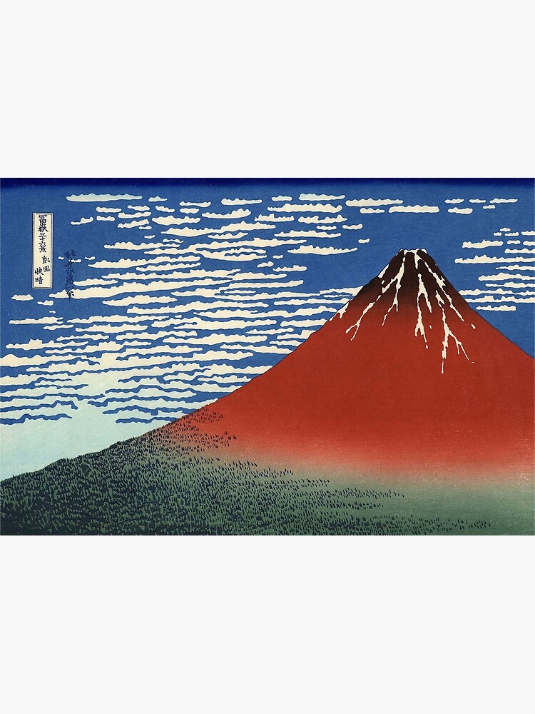Hokusai, VOLCANO, FUJI, Thirty six Views of Mount Fuji, No. 33. Japan, Japanese, Wood block, print. by TOMSREDBUBBLE