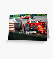 Sebastian Vettel formula 1 Greeting Card