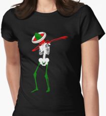 Cinco de Mayo Dab Skeleton Women's Fitted T-Shirt