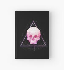 Skull in triangle on black Hardcover Journal