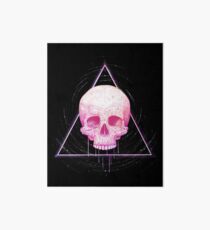 Skull in triangle on black Art Board