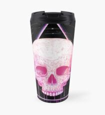 Skull in triangle on black Travel Mug