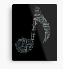 Fall Out Boy Music Note Metal Print
