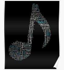 Fall Out Boy Musik Hinweis Poster