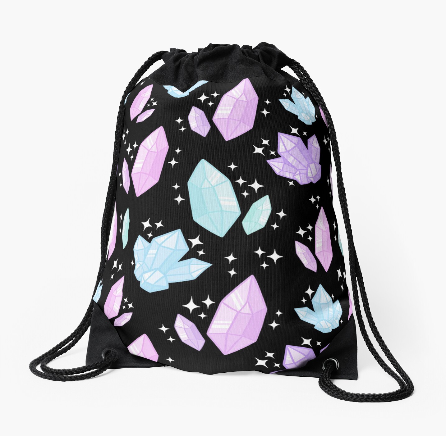 "Magical Crystals" Drawstring Bags by nikury Redbubble
