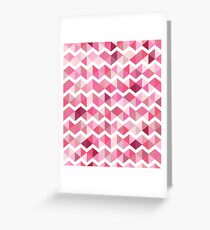 Pink chevron Greeting Card