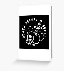 Death Before Decaf Greeting Card