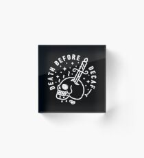 Death Before Decaf Acrylic Block