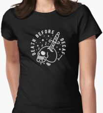 Death Before Decaf Women's Fitted T-Shirt