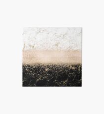 Elegant rose gold confetti marble design Art Board