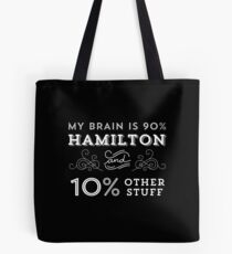 Bolsa de tela My Brain is 90% Hamilton Camiseta vintage de Hamilton Broadway Musical - Aaron Burr Alexander Hamilton Gift