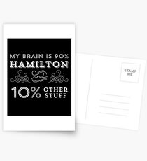 My Brain is 90% Hamilton Vintage T-Shirt from the Hamilton Broadway Musical - Aaron Burr Alexander Hamilton Gift Postcards