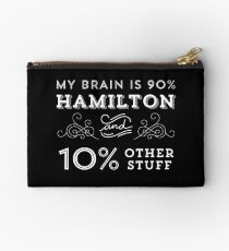 My Brain is 90% Hamilton Vintage T-Shirt from the Hamilton Broadway Musical - Aaron Burr Alexander Hamilton Gift Studio Pouch