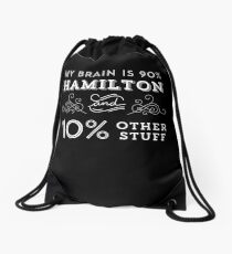 Mochila de cuerdas My Brain is 90% Hamilton Camiseta vintage de Hamilton Broadway Musical - Aaron Burr Alexander Hamilton Gift