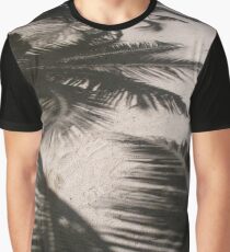 Shadows of Palm Trees on White Sand Beach on Tropical Belize Island Graphic T-Shirt