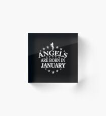 Bloque acrílico Engel sind im Januar geboren
