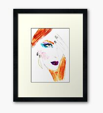 Fashion illustration: makeup Framed Print