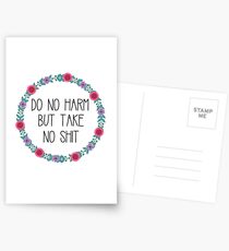 Do No Harm But Take No Shit Postcards
