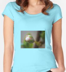 Flower macro Women's Fitted Scoop T-Shirt