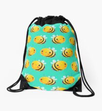Bumble Bee Mint Drawstring Bag