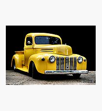 Yellow Ford Truck Photographic Print