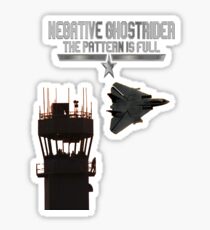 Negative Ghostrider Top Gun Fly by Sticker