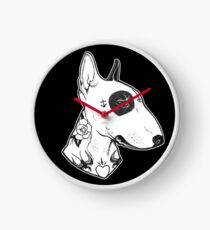 Tattooed Bullterrier Clock