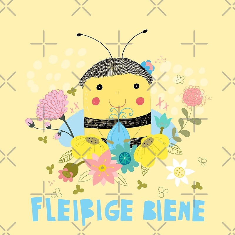"Fleißige Biene" by Judith Loske Redbubble